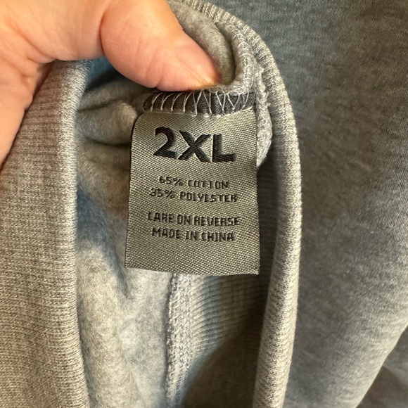 Royal Blue Apparel 2X men’s double stripe fleece pullover-crewneck new w/tags - Picture 7 of 16